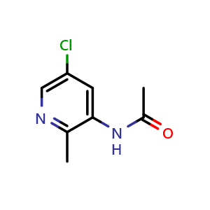 Chemical structure of N-(5-Chloro-2-methylpyridin-3-yl)acetamide , AChemBlock AD276079