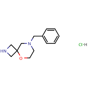 Chemical structure of 8-Benzyl-5-oxa-2,8-diazaspiro[3.5]nonane hydrochloride , AChemBlock AD276083