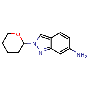 Chemical structure of 2-(Tetrahydro-2H-pyran-2-yl)-2H-indazol-6-amine , AChemBlock AD276086