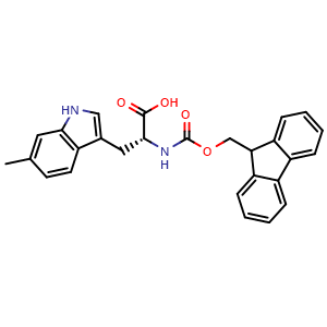Chemical structure of N-Fmoc-6-methyl-D-tryptophan , AChemBlock AD276121