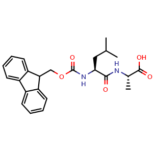 Chemical structure of Fmoc-Leu-Ala-OH , AChemBlock AD276133