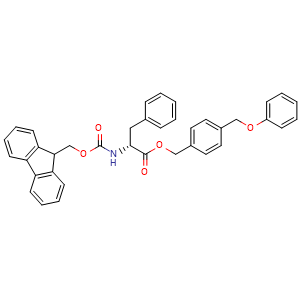 Chemical structure of Fmoc-D-Phe-Wang resin , AChemBlock AD276151