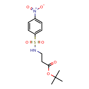 Chemical structure of tert-Butyl 3-(4-nitrophenylsulfonamido)propanoate , AChemBlock AD276186