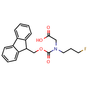 Chemical structure of Fmoc-N-(3-fluoropropyl)glycine , AChemBlock AD276200