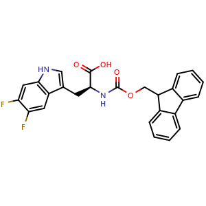 Chemical structure of Fmoc-5,6-difluoro-L-tryptophan , AChemBlock AD276202