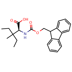 Chemical structure of Fmoc-3-ethyl-3-methyl-L-norvaline , CAS 2988300-87-2, AChemBlock AD276204