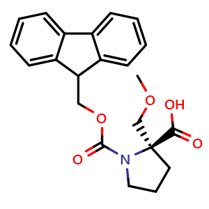Chemical structure of N-Fmoc-2S-2-(methoxymethyl)- proline , AChemBlock AD276220