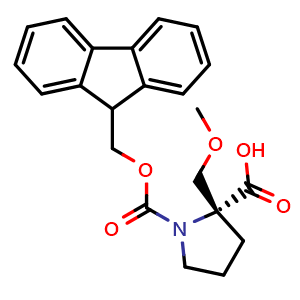 Chemical structure of N-Fmoc-2R-2-(methoxymethyl)- proline , AChemBlock AD276221