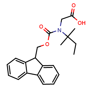 Chemical structure of Fmoc-N-(1,1-dimethylpropyl)-Gly-OH , AChemBlock AD276227