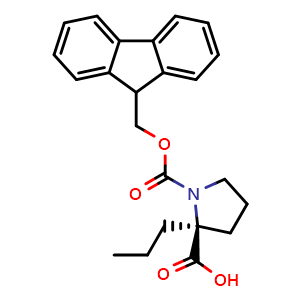 Chemical structure of Fmoc-2-propyl-L-proline , AChemBlock AD276240
