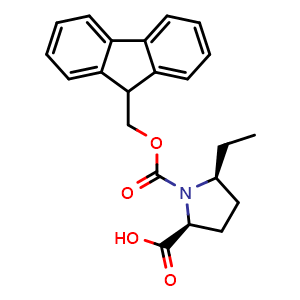 Chemical structure of Fmoc-(2S,5S)-5-ethylpyrrolidine-2-carboxylic acid , AChemBlock AD276242