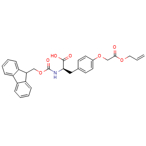 Chemical structure of Fmoc-4-(2-oxo-2-(prop-2-en-1-yloxy)ethoxy)-D-Phe-OH , AChemBlock AD276244