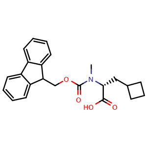 Chemical structure of Fmoc-N-methyl-(R)-3-cyclobutylalanine , AChemBlock AD276248