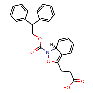 Chemical structure of (S)-N-Fmoc-3-(benzoisoxazol-3-yl)propanoic acid , AChemBlock AD276258