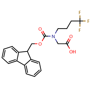 Chemical structure of Fmoc-N-(4,4,4- trifluorobutyl)-Gly-OH , AChemBlock AD276273