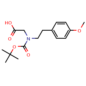 Chemical structure of N-Boc-N-(2-(4-methoxyphenyl)ethyl)-gly , AChemBlock AD276279