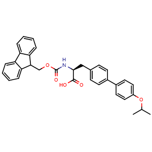 Chemical structure of Fmoc-4-(4-isopropoxyphenyl)-L-phenylalanine , AChemBlock AD276306