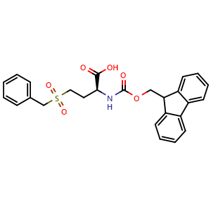 Chemical structure of (2S)-N-Fmoc-4-benzylsulfonyl-2-aminobutanoic acid , AChemBlock AD276311