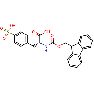 Chemical structure of (R)-Fmoc-phenylalanine-4-sulfonic acid , AChemBlock AD276312