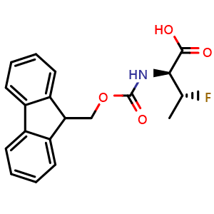 Chemical structure of Fmoc-(2S,3R)-2-amino-3-fluorobutanoic acid , AChemBlock AD276317