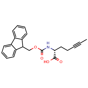 Chemical structure of Fmoc-(2R)-2-aminohept-5-ynoic acid , AChemBlock AD276330