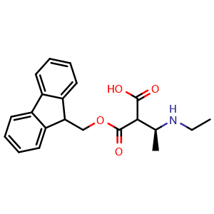 Chemical structure of Fmoc-(S)-3-(ethylamino)butanoic acid , AChemBlock AD276342