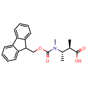 Chemical structure of N-Fmoc-(2R,3S)-3-methylamino-2-methyl-butanoic acid , AChemBlock AD276348