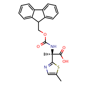 Chemical structure of Fmoc-(2-(5-methyl)Thiazolyl)-L-alanine , AChemBlock AD276352