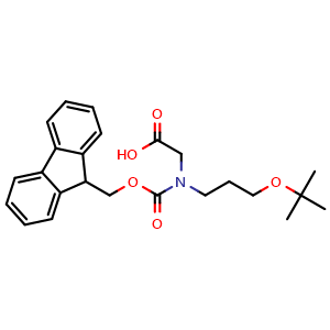Chemical structure of 2-(Fmoc-3-tert-Butoxypropyl-amino)-acetic acid , AChemBlock AD276354
