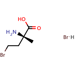 Chemical structure of (2S)-2-Amino-4-bromo-2-methylbutanoic acid hydrobromide , AChemBlock AD276367