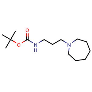 Chemical structure of tert-Butyl (3-(azepan-1-yl)propyl)carbamate , AChemBlock AD276383