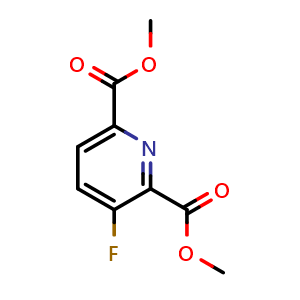 Chemical structure of Dimethyl 3-fluoropyridine-2,6-dicarboxylate , AChemBlock AD276392