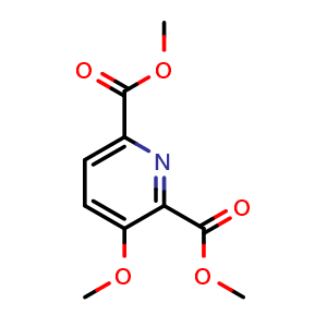 Chemical structure of Dimethyl 3-methoxypyridine-2,6-dicarboxylate , AChemBlock AD276393