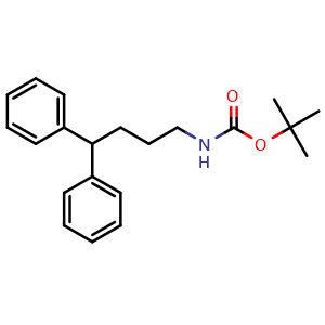 Chemical structure of tert-Butyl (4,4-diphenylbutyl)carbamate , AChemBlock AD276399