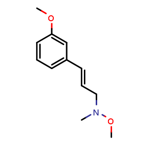 Chemical structure of (E)-N-(3-(3-Methoxyphenyl)allyl)-N,O-dimethylhydroxylamine , AChemBlock AD276402