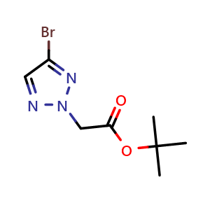 Chemical structure of tert-Butyl 2-(4-bromo-2H-1,2,3-triazol-2-yl)acetate , AChemBlock AD276424