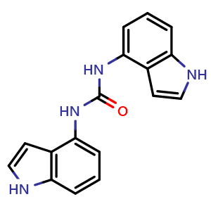 Chemical structure of 1,3-Di(1H-indol-4-yl)urea , AChemBlock AD276428