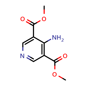 Chemical structure of Dimethyl 4-aminopyridine-3,5-dicarboxylate , AChemBlock AD276434
