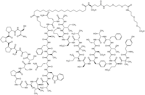 Chemical structure of Tirzepatide , CAS 2023788-19-2, AChemBlock AD276464