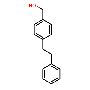 Chemical structure of 4-(2-Phenylethyl)-benzenemethanol , CAS 34224-29-8, AChemBlock AD276472