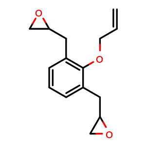 Chemical structure of 2,2'-[[2-(Allyloxy)-1,3-phenylene]bis(methylene)]bis(oxirane) , CAS 192569-49-6, AChemBlock AD276481