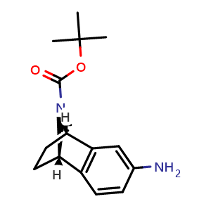 Chemical structure of (1S,4R)-9-Boc-1,2,3,4-tetrahydro-1,4-epiminonaphthalen-6-amine , CAS 942492-23-1, AChemBlock AD276499