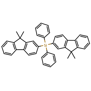 Chemical structure of Bis(9,9-dimethyl-9H-fluoren-2-yl)diphenylsilane , CAS 1208005-83-7, AChemBlock AD276500