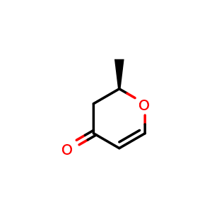 Chemical structure of (R)-2-Methyl-2H-pyran-4(3H)-one , CAS 190912-17-5, AChemBlock AD276505
