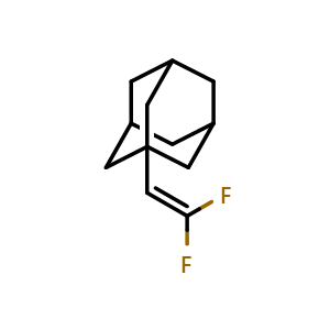 Chemical structure of 1-(2,2-Difluorovinyl)adamantane , CAS 178100-76-0, AChemBlock AD276509