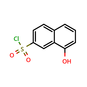 Chemical structure of 8-Hydroxynaphthalene-2-sulfonyl chloride , CAS 104969-99-5, AChemBlock AD276518
