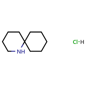 Chemical structure of 1-Azaspiro[5.5]undecane hydrochloride , CAS 1888756-99-7, AChemBlock AD276529