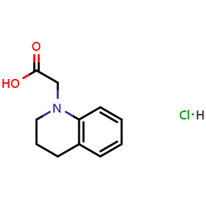 Chemical structure of 2-[3,4-Dihydroquinolin-1(2H)-yl]acetic acid hydrochloride , CAS 1993054-50-4, AChemBlock AD276535