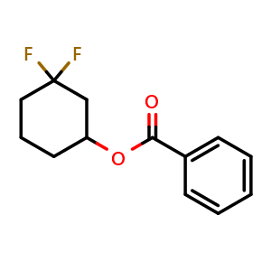 Chemical structure of 3,3-Difluorocyclohexyl benzoate , CAS 883731-97-3, AChemBlock AD276547