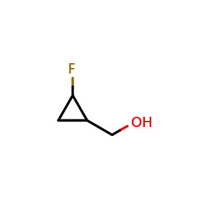 Chemical structure of (2-Fluorocyclopropyl)methanol , CAS 1780605-86-8, AChemBlock AD276552